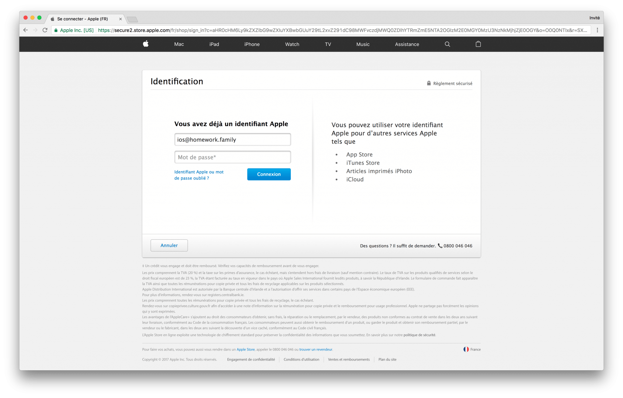 tutoriel apple developer individual connect secure