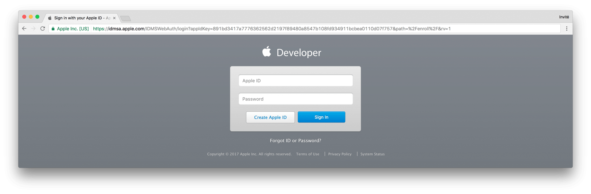 tutoriel apple developer connect