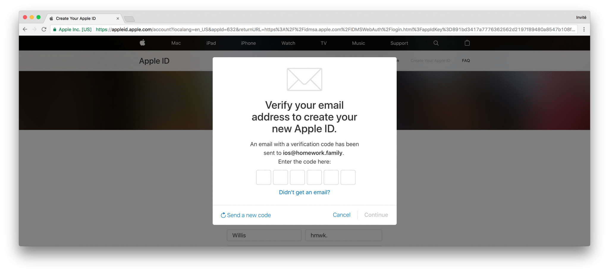tutoriel apple developer confirm code