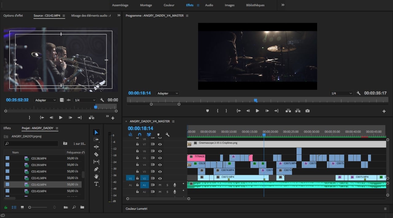 montage premiere pro screen