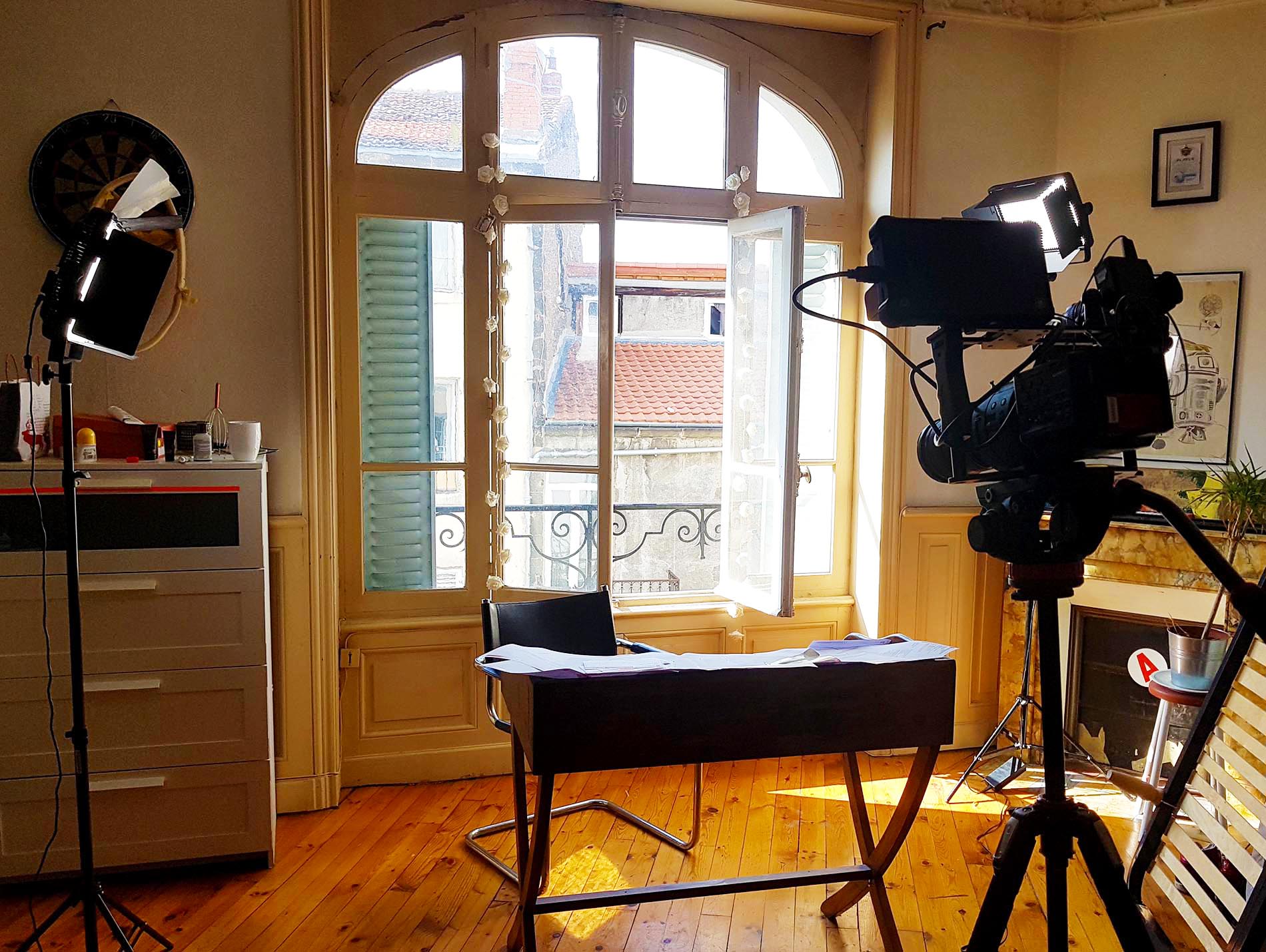 set-up tournage vidéo verticale et horizontale
